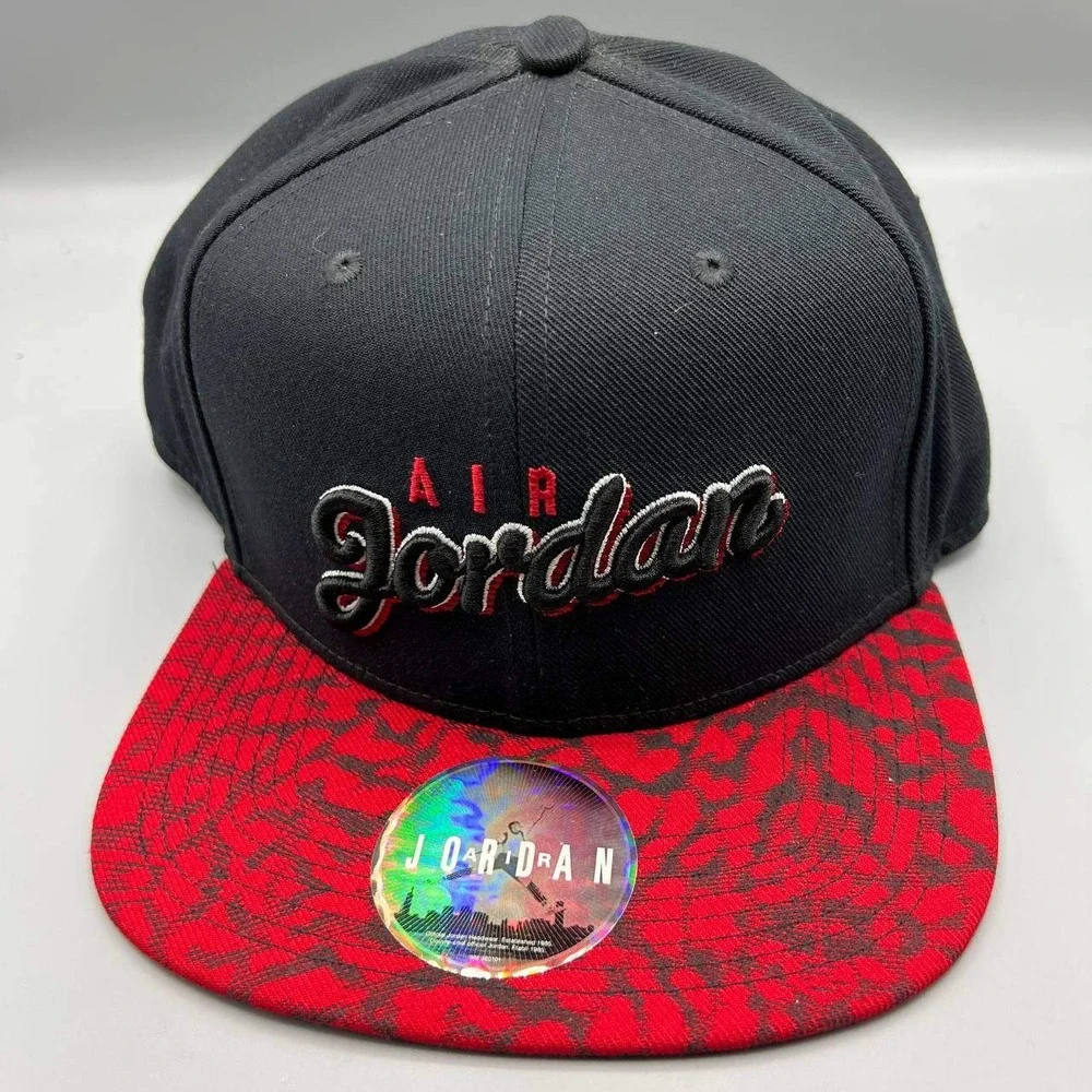 Air Jordan Hat Men Black Red‎ Camouflage Embroidered Jumpman Snap Back Cap